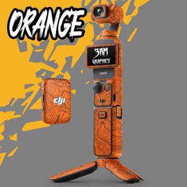 DJI Osmo Pocket 3 Topo Camo sticker - Color: topo blue