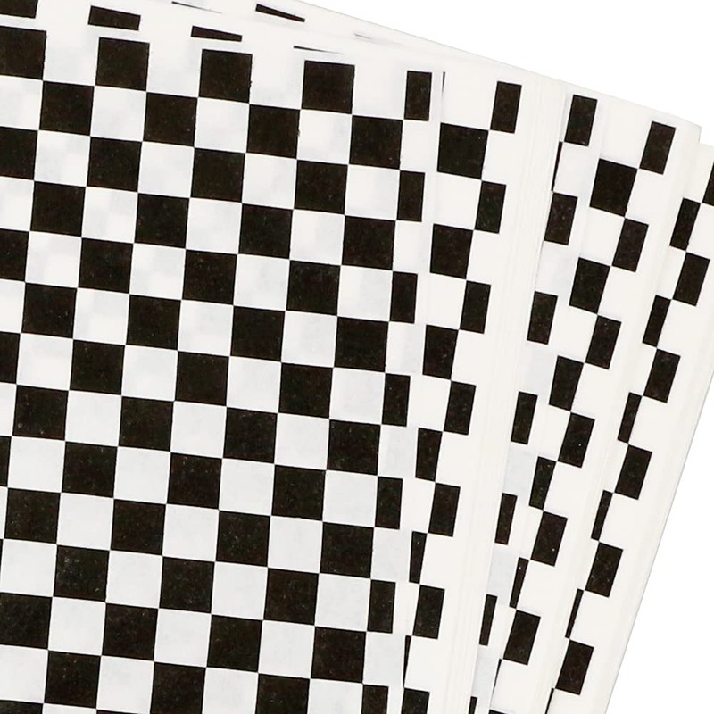 Hslife 100 Sheets Checkered Dry Waxed Deli Paper Sheets, Paper
