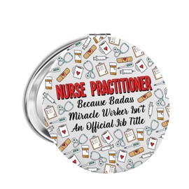 FAADBUK Nurse Practitioner Gift NP Makeup Mirror Nurse Practitioner Graduation Gift for DNP Nurse Week Gift (Practitioner Mirror)