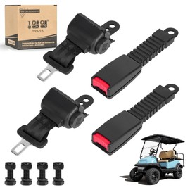 10L0L Retractable Golf Cart Seat Belts(47.64") - Universal Retractable Seat Belts for Yamaha EZGO, Club Car, Go Kart, UTV, Set of 2