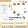 IDEQUY 1-Light Gold Pendant Light Fixtures,Mini Crystal Chandelier for Entyway