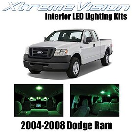 XtremeVision Interior LED for Ford F-150 2004-2008 (5 Pieces) Green Interior LED Kit + Installation Tool
