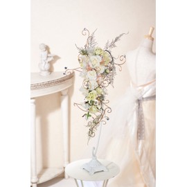 SG Wonder Zone SG Wonder Zone KA515452-00W Vase Basket Wire Bouquet Holder Stand 20H W 12.5 x H 20 Inner Diameter 2.2 inches (5.5 cm)