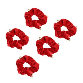 WOONEKY Sequins Ponytail Holder 5 Pcs Christmas Hair Band for Women Elastic Hair Tie Paillette Chic Headress for Girls Festive