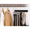 StorageWorks Tie Rack with 20 Hooks, 2-Pack Wall-Mounted Wooden Hangers