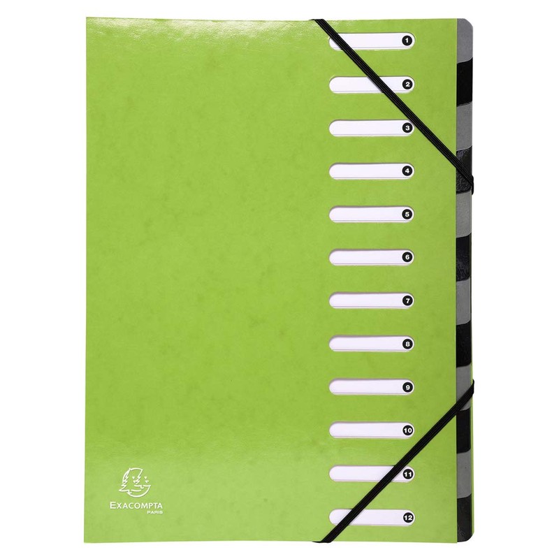 Exacompta Harmonika 12 Compartment Folder with Dividers - Assorted