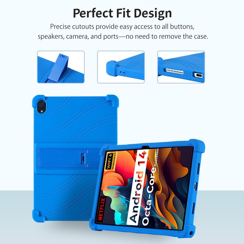Case for Urao C107 10.1inch Android 14 Tablet,Adjustable Bracket,Soft Silicone