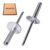 SKIR'CO (40 pcs) Large Flange Aluminium Blind Rivets 4.8 x