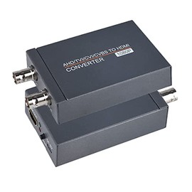 Groza TVI/CVI/AHD to HDMI Converter, Full HD 4K 720P/ 1080P/ 3MP/ 4MP/ 5MP/ 8MP BNC to HDMI Video Adapter, Convert TVI CVI AHD CVBS BNC Video Signal to HDMI for Monitor HDTV DVRs