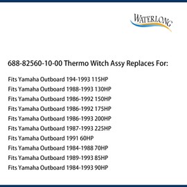 WATERLONG Temperature Switch 688-82560-10-00 Replacement for Yamaha Outboard