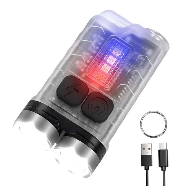 LED Flashlight, Small, Powerful, USB Rechargeable, Disaster Prevention, Lightweight, Small