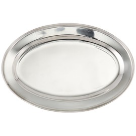 Winco Stainless Steel OPL-12 Oval Platter, 12 8.63-Inch