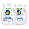 all Unit Dose Laundry Detergent, Mighty Pacs, Free Clear, 132