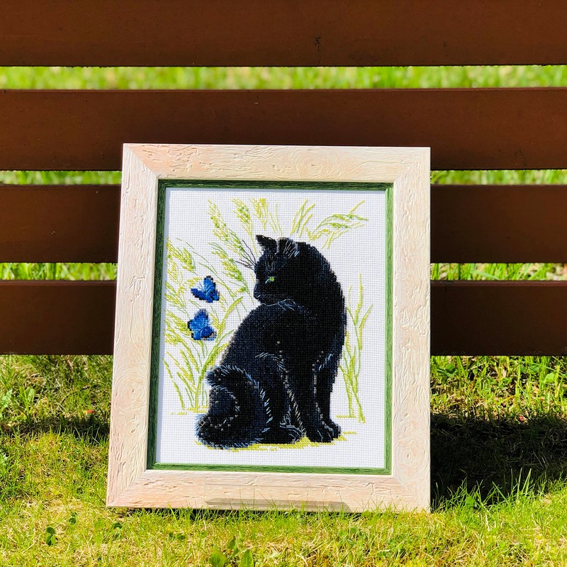 RIOLIS UAB CROSS STITCH, Black Cat (10 Count)