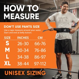 ProFitness - Cinturón pequeño de 70 cm a 80 cm (talla de cintura, no talla pantalón), negro/blanco), cinturón de levantamiento de pesas (10 cm de ancho), para entrenamiento cruzado, levantamiento de pesas, levantamiento de pesas, gimnasio, sentadillas, p