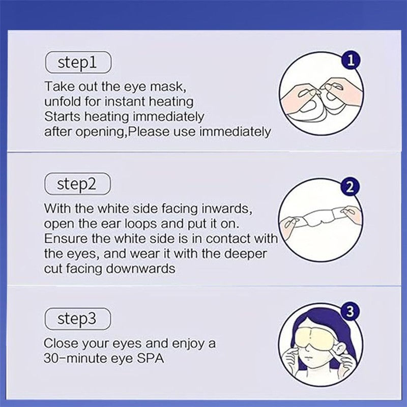 10 Piezas De Vapor Caliente Máscara De Ojo, Almohadillas Térmicas