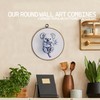 KTYHD Blue and White Chinoiserie Koala Bow Round Wall Art,