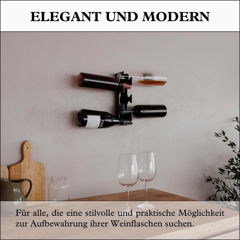 LUFLIPS - Metal Wine Rack, Original and Elegant Design, Stackable.