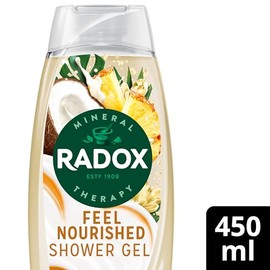 Radox Mineral Therapy Feel Nourished Shower Cream Body Wash uniquely blended with minerals, herbs and a coconut & pineapple scent for a mood-boosting experience 450 ml