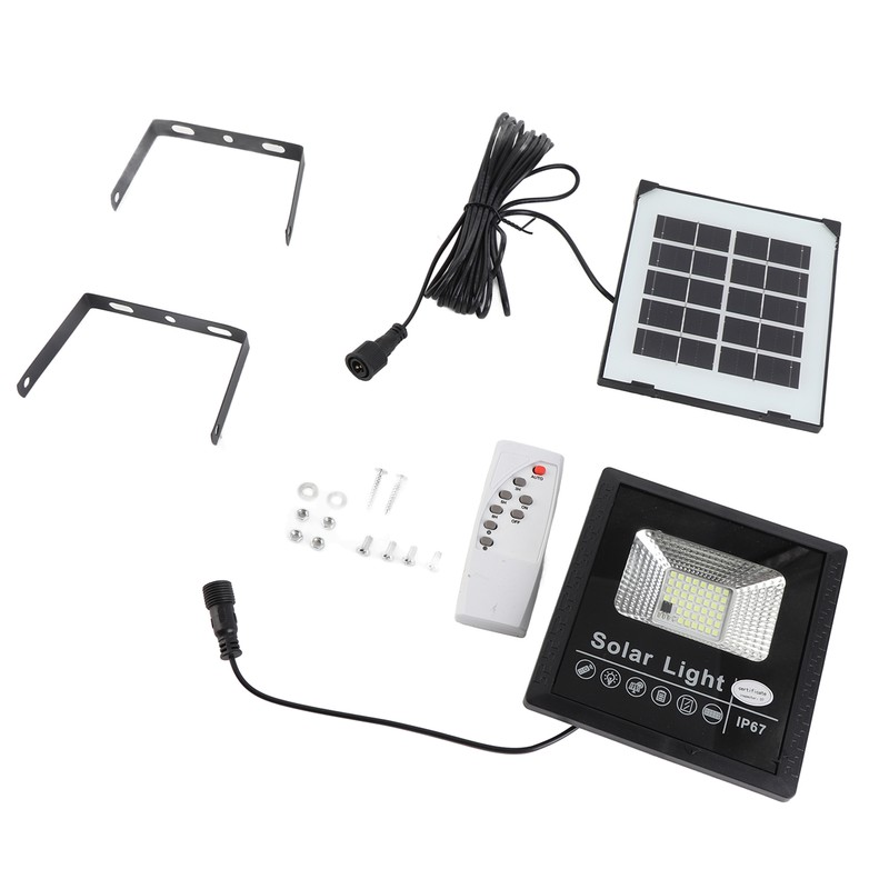 25W 44LEDs Solar Floodlight Remote Control Timing Outdoor Security Light