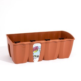 Prosperplast 18 ltr Terracotta L size CROWN flower pot for railing, 3 sizes, 4 colours