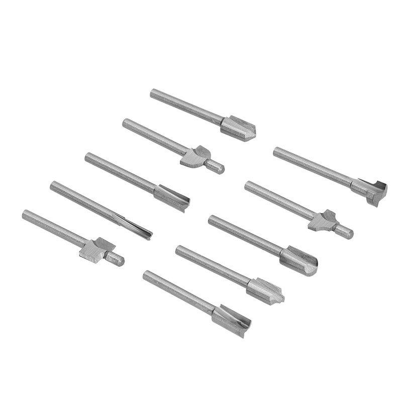 10Pcs Router Bit Set Large Capacity Chip Groove Nonstick Knives