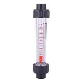 Medidor de flujo de agua con rotámetro LZB-15 (D) Material Vidrio Acero inoxidable Plástico Transparente Caudalímetro de tubería Medidor de caudal de líquido(40-400mL/H)