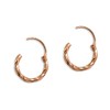 Rose Gold Flashed Sterling Silver Twist Tiny Small Endless 12mm