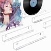 AITEE Vinyl Record Shelf Wall Mount: 6 Pack Acrylic Clear