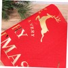 STOBOK Christmas Washable Fabric Tablecloth Festive Decorations for Party Home