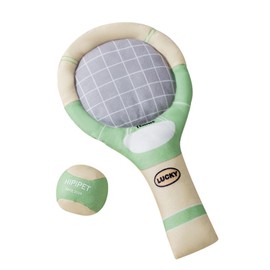 PAKESI PP Cotton Toys for Dogs, Chewing Toy, Tennis Racquet, Dog Toys, Interactive Toys, Sound Toy, Cleaning Teeth, Maintaining Oral Hygiene, Durable and Non-Biting Material, Rattles Paper Toy, Long