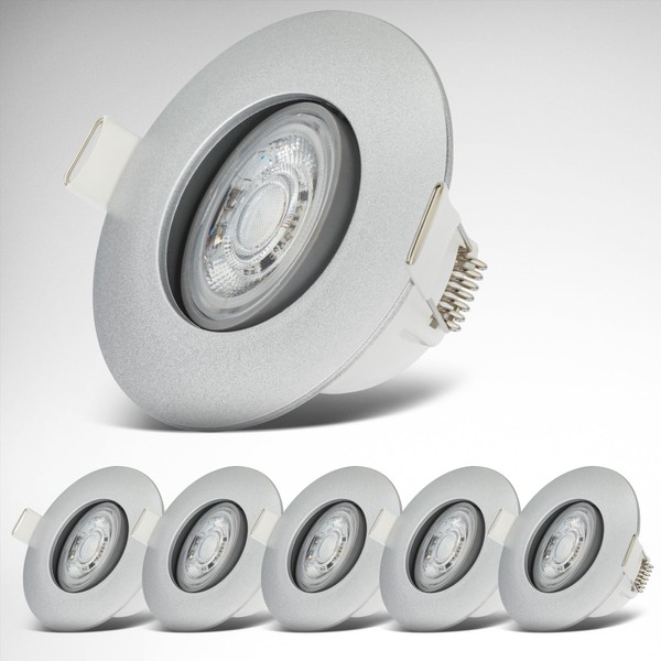 B.K.Licht - Set of 6 LED Recessed Spotlights, 230 V,