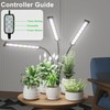 GooingTop Grow Light LED Gooseneck Lamp,Triple-Head Full Spectrum 222 LED