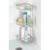 mDesign Metal 3-Tier Bathroom Corner Shower Shelf - Free Standing