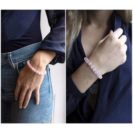 OEIOTEI Natural Stone Bracelet Bracelets for Women Lucky Gemstone Bracelet Healing Stones Bracelet for Women Chakra Yoga Bracelet 8 mm Gemstone Stretchy Lucky Bracelets Healing Stones Best Friend