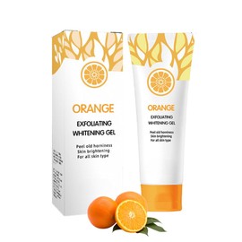 Orange Face Exfoliator,Vitamin C Facial Scrub Gel,Deep Exfoliating Face Wash,Blackhead Scrub,Orange Gel Face Scrub Brightening Skin,Soft Your Skin and Remove Dead Skin For Smooth & Radiant