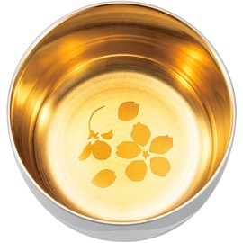 Yokoyama EJG-400 Japanese 3.4 fl oz (100 ml) Warm Guinaku Guinaku Red Fuji Inner Gold Plated (Cherry Blossom Pattern) 1PC