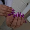 Mirror Metal Purple Almond Shaped Chrome Glazed Medium Almond Nails