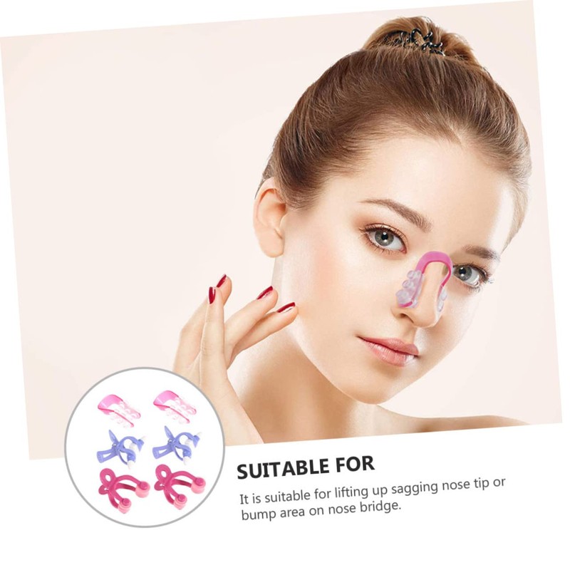 WOONEKY 2sets Nose Lifting Clip Corrector Beauty Tool for Women