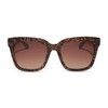 DIFF Bella Designer Oversized Square Sunglasses for Women UV400, Animal
