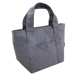 ARASAWA Washable Insulated Lunch Bag Compact & Stylish Tote for Men & Women, Hot & Cold Insulation, Ideal for Picnics & Office & Bottle with Inner Mesh Pocket, Durable (Gray)