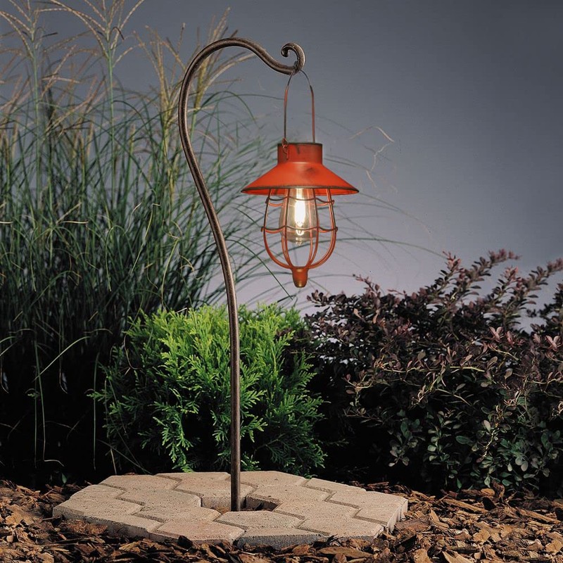 YAKii 2 Pack Solar Lantern Hanging Waterproof Outdoor Metal Solar