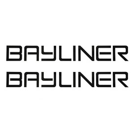 2pcs Vinyl Bayliner Decal Replacement for Bayliner Boat Outboard Motor Stickers (Black)