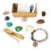 Satnam Kit Cuarzos 7 Chakras, Barra Selenita, Pulsera Y Palo