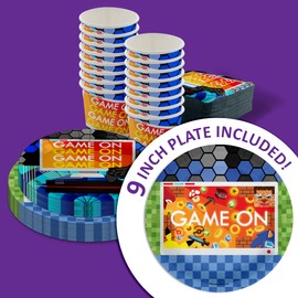 Game on Video Games Birthday Party Supplies (Game On, 64 Piece)