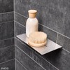 PHOS Design Shower Shelf 20 cm Wide Brushed Stainless Steel