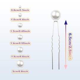 ELANE 36 Pcs Pearl Hair Pins for Wedding Hairstyles,Pearl Bridal Hair Accessories Pearl Bobby Pins for Hair,Pearl Hair Accessories for Wedding