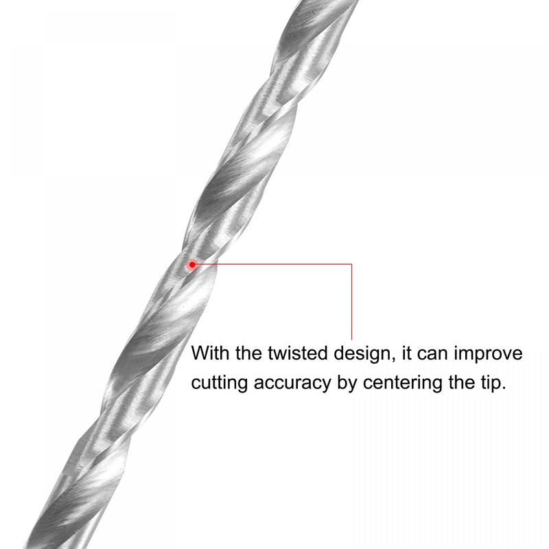 sourcing map HSS(High Speed Steel) Extra Long Twist Drill Bits,