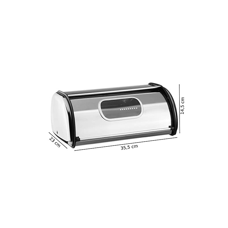 Gravidus Bread Bin Bread Box Roll Bread Bin Stainless Steel