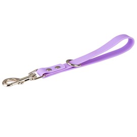 Short Dog Leash - 9 Inch Dogs Lead Grab Tab Heavy Duty Waterproof PVC Dog Training Traffic Leashes for Safety Control Behavior Correction Hiking Backup & All Breeds (Lavender, 9")